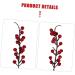 HOMSFOU 48 Pcs Artificial Red Berry Stem Xmas Winter Twig Red Berry Branch Red Berry Decor Red Berry Stems Artificial Branches Flower Arrangement Decorations Small Fruit Christmas Pvc - Buy Online on GoSupps.com