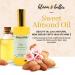 Bloom & Butter Sweet Almond Oil - 100% Natural Beauty Oil for Skin Hair & Nails - Cold Pressed Non-Greasy Moisturizer with High Vitamin E - 4 oz - Buy Online on GoSupps.com