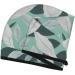 Mint Gray Leaves Coral Velvet Hair Cap | Quick-Dry Hair Towel Wrap for Travel & Home | Ideal for Women & Men - Buy Online on GoSupps.com