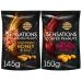 Flavoured Peanut Mix Bundle with Sensations Honey & Salt Peanut 145g and Sensations Mexican Smoked Chilli Peanuts 150g (2 Pack)