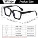 Buy Square Blue Light Glasses for Men & Women - Fashionable Rectangle Computer Eyewear for Anti Eyestrain & Headache Relief - 01 Black 48mm - Buy Online on GoSupps.com
