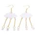 Feyley earrings acrylic rain clouds earrings crystal Teardrop rain cloud earrings handmade rain cloud earrings cute cloud earrings
