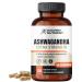 Sacred Nutrient Ashwagandha Organic Extra Strength Supplement with Black Pepper for Stress & Mood Support Energy 300mg Extract (Equivalent 3000mg Herb) 100 Capsules