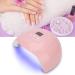 54W LED UV Gel Nail Lamp - Intelligent USB Nail Polish Dryer & Manicure Tool - Pink | Perfect for Home & Salon Use - Buy Online on GoSupps.com