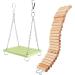 Rat Ladder Bridge Wooden Hamster Climbing Ladder and Swing Small Animal Bendable Fence Climbing Stair Toy Cage Accessories for Bird Parrot Hamsters Chipmunks - Buy Online on GoSupps.com