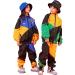 LOLANTA Color Block Jacket and Track Pants Set for Boys and Girls, Hip Hop Dance Patchwork Clothes, Unisex Streetwear Blue (Ages 8-10) - Buy Online on GoSupps.com