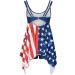 Women's American Flag Tie Dye Tankini Swimdress with Boy Shorts - Blue (Size Small) - Buy Online on GoSupps.com