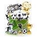 Football Cake Topper Football Cake Decorations Football Theme Birthday Cake Toppers for Boys Green Football Party Cake Cupcake Topper Personalised Kids Men Sports Theme Party Supplies