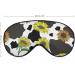 Buy Cow Print with Sunflowers Sleep Mask - Adjustable Eye Shades for Women | International Shipping Available - Buy Online on GoSupps.com