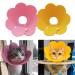 Lanyihome Cat Recovery Collar - Cute Flower Neck Cat Cones After Surgery, Adjustable Cat E Collar, Surgery Recovery Elizabethan Collars for Kitten Cats Puppy Rabbits, Pack of 2 Small Yellow+Pink