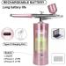 wemee Rechargeable Cordless Airbrush Compressor Portable Handheld Electric with 0.4mm Nozzle for Barber Nail Art Makeup Model Painting - Buy Online on GoSupps.com
