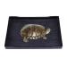 Reptile Food and Water Bowl-Large Reptile Water Dish Also Fit for Bath- Shallow Water Dish for Reptiles- Large Size (Black) Size 1