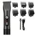 Professional Hair Clipper Adjustable Hair Trimmer Cordless Hair Trimmer Electric Barber Display Led Trimmer for Man One Color