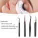 4Pcs Nail Art Tweezers - Stainless Steel Antistatic Tweezers for Eyelash Extensions & Beauty | International Shipping - Buy Online on GoSupps.com