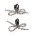 FEYLIE Earrings Fashion Dangle Earrings Small Hoop Earrings Elegant Pearl Bowknot Pendant Earrings Statement Jewelry for Women Girls