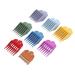 8 Pcs Professional Colorful Hair Clipper Combs Guide Accessories, Wahl Replacement Guards Set #3171-500  1/8 to 1 Great for All Wahl Clippers/Trimmers, Random Colors