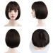REECHO Short Bob Wig with Bangs for Women, Dark Brown Synthetic Hair 11 Inch - Buy Online on GoSupps.com