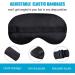 Silk Satin Sleep Mask for Men and Women - Adjustable Strap - Black - Buy Online on GoSupps.com