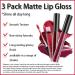 3Pcs Matte Lip Gloss Set Matte Liquid Lipstick Set Lip Stain Long-Lasting Waterproof Lipgloss Makeup Gift Lipsticks Set Vibrant Lips Set (#04) - Buy Online on GoSupps.com