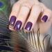 Dark Purple Pure Color Press on Nails | UV Full Cover Short Squoval Shape Reusable Fake Nails - 24 Nail Kit with Jelly Glue Pad - Buy Online on GoSupps.com