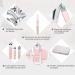 Professional 10pcs Manicure Set: Stainless Steel Nail Clippers Kit for Travel (White) - Buy Online on GoSupps.com