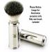 Haryali London Travel Shaving Brush with Nickel Plated Handle (Synthetic Silver Tip Hair) - Buy Online on GoSupps.com