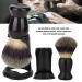 Buy Black Barber Shop Shaving Brush | Men's Facial Hair Shaving Tools & Holder - International Shipping Available - Buy Online on GoSupps.com