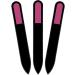 Mont Bleu Colour Crystal Nail File in Black Pouch - Czech Tempered Glass - Handmade in Czech Republic set of 3 Magenta Pink - Buy Online on GoSupps.com