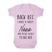 Miammo Back off I have a crazy Nana and I'm not afraid to use her family statement BBY7 baby grow vest 3-6 Months Pastel Pink
