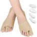 Konsxsly Bunion Corrector for Women, Orthopedic Bunion Corrector, Big Toe Straightener Pain Relief, Bunion Splint Soft Gel Pads/Spacer, Big Toe Straightener Pain Relief for Women & Men (Beige)