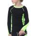 Doomiva Boys Long Sleeve Thermal Top - Black & Fluorescent Green, 11-12 Years - Buy Online on GoSupps.com