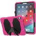 iPad Pro 11" Case 2020 Jennyfly Heavy Duty Shockproof Hard Rugged Durable 3-Layer Protective Kids Case with Detachable Kickstand Support Viewing/Typing Angle for 2018/2020 iPad 11 inch- Rose Pink 2018/2020 iPad 11 Rose Pink
