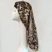2PCS Satin Bonnet Set for Extra Long Braids & Dreadlocks - Night Caps for Women with Curly Hair, Locs, and Twists (Black & Leopard) - Buy Online on GoSupps.com