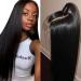 Muokass 4x4 HD Lace Closure Wigs Human Hair 180% Density Straight Brazilian Virgin Hair Lace Front Wigs Human Hair Wigs For Black Women Human Hair Glueless Wigs Human Hair Pre Plucked With Elastic Bands Natural Color 18 ...