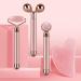 4-in-1 Rose Quartz Face Massager & Gua Sha Set | Electric Eye Roller for Glowing Skin - Perfect Skin Care Tool for Women - Buy Online on GoSupps.com
