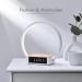 Buy Wilit LED Bedside Lamp with Wireless Charging - Dimmable Touch Light Alarm Clock 3 Brightness Levels Warm Night Light Wood & White Design for Bedrooms - International Shipping Available - Buy Online on GoSupps.com