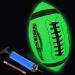 Senston Football Size 9/6 - Premium PU Leather High School/Kids/Junior/Youth Football with Pump Size Football with Pump Luminous Junior Size 6