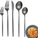 Stainless Steel Silverware Set Set of Spoons and Forks Set Home Kitchen Hotel Restaurant Silverware Set for Kids and Adults Dining Wynott Black - Buy Online on GoSupps.com