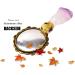 AMOYSTONE Purple Handheld Mini Makeup Mirror with Plated Tourmaline Handle - Decorative Gift for Mom - Buy Online on GoSupps.com