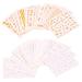 FRCOLOR Gold Nail Art Adhesive Sticker Decals 3D Metallic Silver Nail Decorations Water Transfer for Women Girls Nail Art Supplies Golden Silver