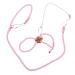 WOONEKY Pet Leash Outdoor Rabbit Leash Dwarf Hamster Harness Small Dog Harness Guinea Pig Leash Hamster Leash Harness Small Pet Harness Outdoor Vest Pink Round Rope Small Animals Dog Leash 60X6X2CM Pink