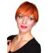 Prettyland Women Men Brown-Orange Streaked Short Wig Short Hair Layered Cut Straight Pixie Cut Hairstyle C612