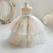 Miipat Baby Girl Tulle Sleeveless Princess Party Dress with Headband - Champagne (12-18 Months) - Buy Online on GoSupps.com