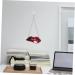 Yardenfun Lip Pendant Fashion Ornament Vintage Women Red Lip Wall Decor Wall Hanging Decor Metal Statue Woman Red 14.50X6.50X0.50CM - Buy Online on GoSupps.com