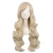 MapofBeauty 28 Inch/70 cm Charming Women Side Bangs Long Curly Full Hair Synthetic Wig (Blonde) Gold