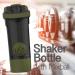 Artoid Mode 720ml Inspirational Protein Shaker Bottle with Twist & Lock Box - BPA Free, Black/Moss Green | Dual Mixing Technology, Shaker Balls & Grids | Sports Fitness Workout - Buy Online on GoSupps.com