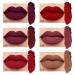 6Pcs Dark Deep Red Purple Brown Mauve Velvet Matte Liquid Lipstick Set | Long Lasting 24-Hour Color Stay Lip Gloss for Women - Buy Online on GoSupps.com