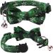 Lamphyface Christmas Cat Collar Set - 2 Pack Breakaway with Bow Tie, Bell, Adjustable Safety, Plaid Pattern for Kitty - Buy Online on GoSupps.com
