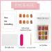 Glossy French Tips Short Square False Nails - 24Pcs Cute Cartoon Flower Design | Reusable Press on Nails with Glue Stickers | Nail Art Accessories for Women and Girls - Buy Online on GoSupps.com