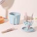 Portable Cosmetic Brush Washer Mat | Compact Makeup Cleaner Cup - Travel-Friendly (Blue - Buy Online on GoSupps.com